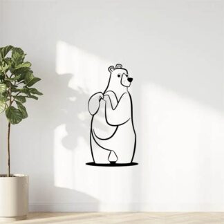 Sticker Autocollant ours timide animaux  ANI909