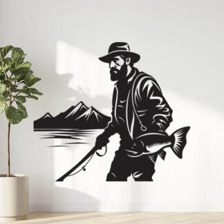 Sticker Autocollant peche poisson animaux  ANI924