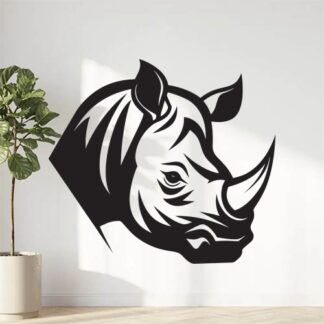 Sticker Autocollant rhinoceros animaux  ANI97