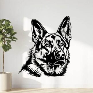 Sticker Autocollant chien malinois berger allemand animaux  ANICM30