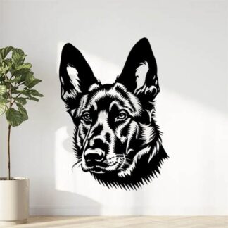 Sticker Autocollant chien malinois berger allemand animaux  ANICM31