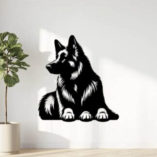 Sticker Autocollant chien malinois berger allemand animaux  ANICM35
