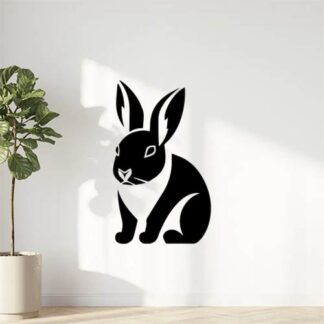 Sticker Autocollant lapin lievre chasse animaux  ANX21239