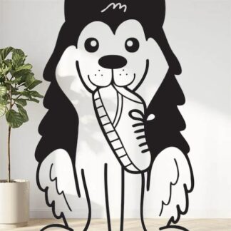 Sticker Autocollant chien husky animaux  ANX73