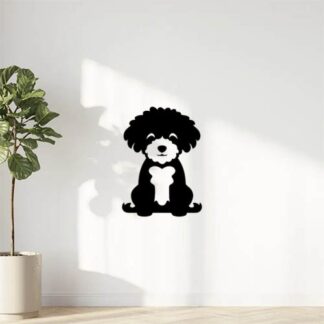 Sticker Autocollant chien bichon animaux  ANX76