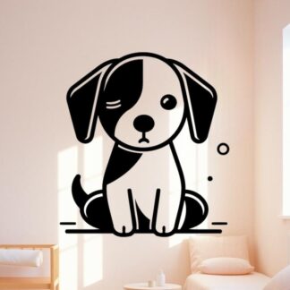 Sticker Autocollant chien manga animaux  ANX83