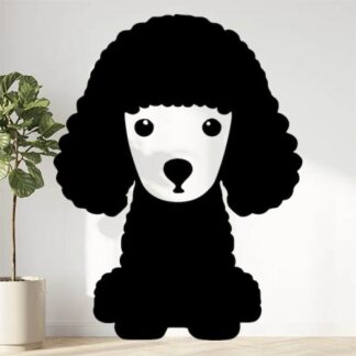 Sticker Autocollant chien caniche animaux  ANX84