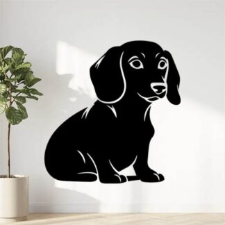 Sticker Autocollant chien basset animaux  ANX89