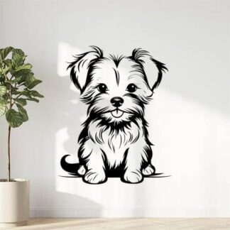 Sticker Autocollant chien cute animaux  ANX94