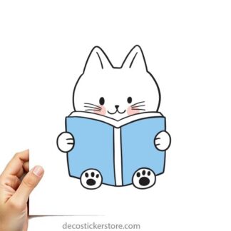 Sticker Autocollant chat livre imprimé AP87293