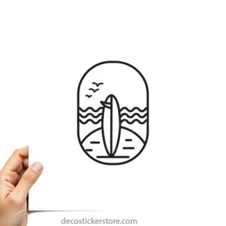 Sticker Autocollant icone planche surf  AS162