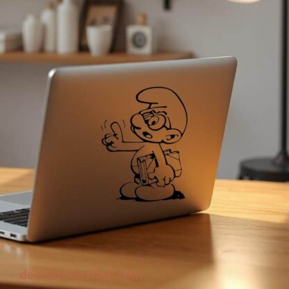 Sticker Autocollant schtroumpfs à lunettes BD   AST544565