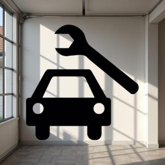 Sticker Autocollant symbole mécanicien  auto  AU94