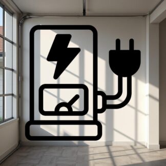 Sticker Autocollant symbole recharge électrique voiture auto  AU98