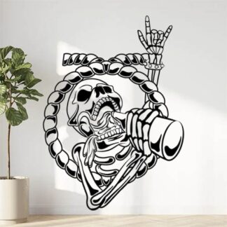 Sticker Autocollant tête de mort skull AV187304