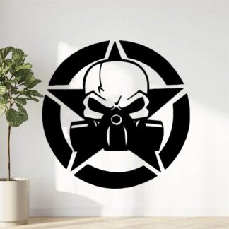 Sticker Autocollant  étoile us army  punisher biohazard skull AVw187299