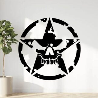 Sticker Autocollant  étoile us army  punisher  skull AVw187313