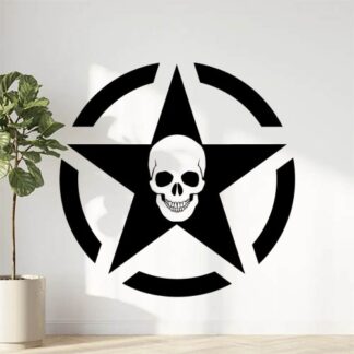 Sticker Autocollant  étoile us army skull AVw187322