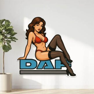 Autocollant Fille sexy sur logo DAF camion décoration decostickerstore - AXQKYF