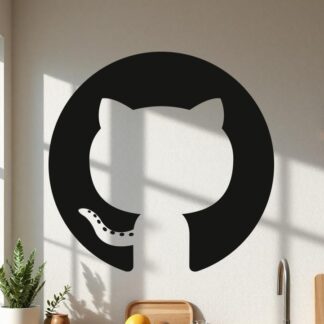 Sticker Autocollant github logo brand  B1228