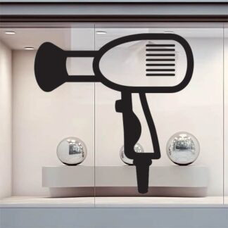 Sticker Autocollant seche cheveux coiffure barbier  BC025