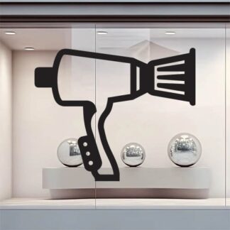 Sticker Autocollant seche cheveux coiffure barbier  BC041