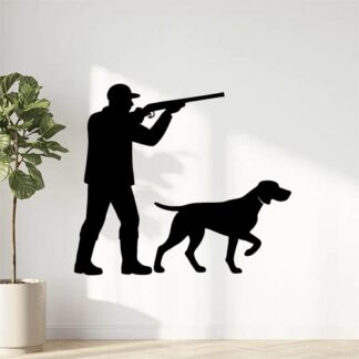 Sticker autocollant Chasseur et chien décoration decostickerstore - BEOYWM