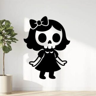 Sticker autocollant Skullgirl süß décoration decostickerstore - BNVOR8