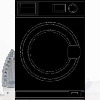 Sticker Autocollant machine a laver buanderie  BU200672