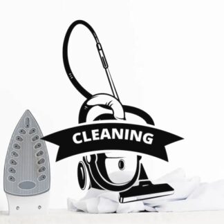 Sticker Autocollant aspirateur buanderie  BU200683