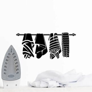 Sticker Autocollant serviettes et torchons buanderie  BU200686