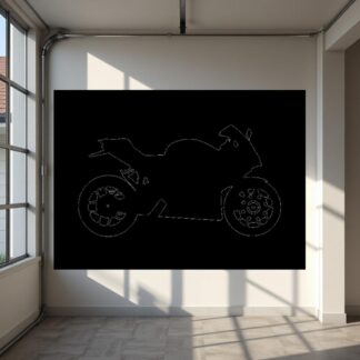 Sticker Autocollant moto  silouhette BVw18744