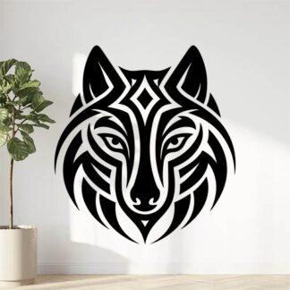 sticker autocollant loup chien animaux tribal 3 CBTJR