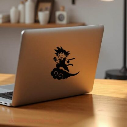 Sticker autocollant Sangoku sur nuage décoration decostickerstore - CNMRZO