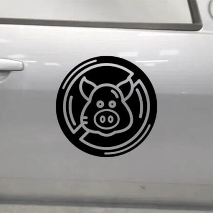 sticker autocollant animaux cochon DY91F