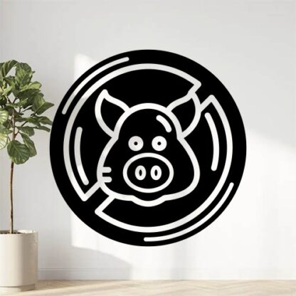 sticker autocollant animaux cochon DY91F