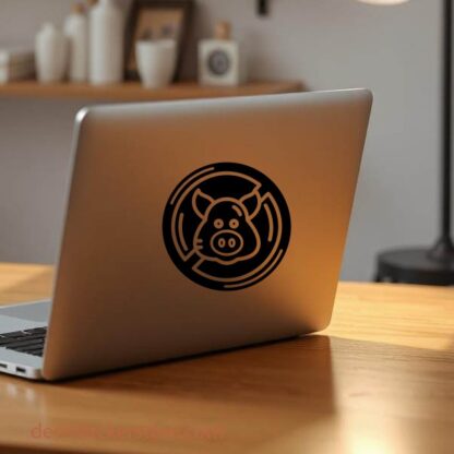 sticker autocollant animaux cochon DY91F