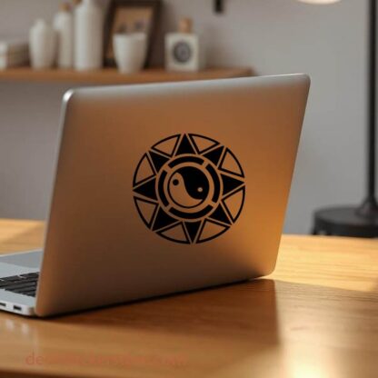 Sticker Autocollant Yingyang Tribal