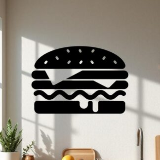 sticker autocollant hamburger nourriture restaurant 1 EFWJQ