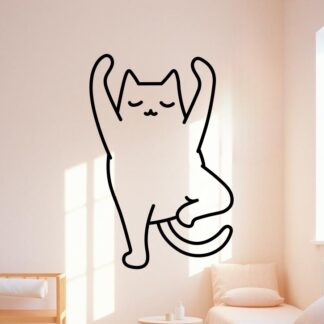sticker autocollant Animaux chat zen yoga 7 EIPIS