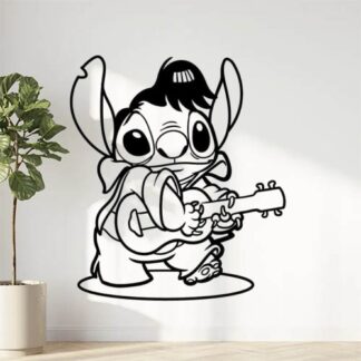 Sticker Autocollant stitch disney guitare hero  EN550