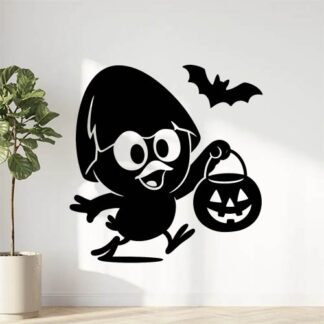 Sticker autocollant Calimero fête Halloween décoration decostickerstore - F0Z41I