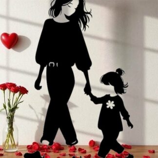 Sticker Autocollant maman enfant femme  F67