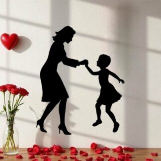 Sticker Autocollant maman enfant femme  F69