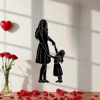 Sticker Autocollant maman enfant femme  F70