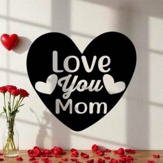 Sticker Autocollant maman love coeur femme  F71