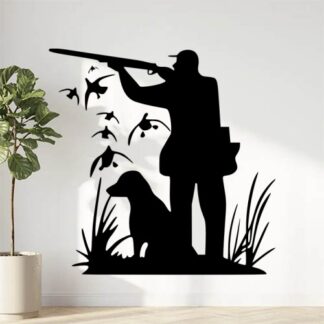 Sticker Autocollant Chasseur et Canard