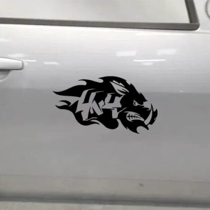 Sticker Autocollant Sanglier 4x4 droite