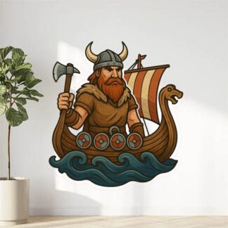 Autocollant Viking et drakkar décoration decostickerstore - FHXXYD