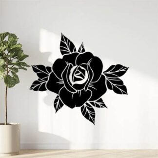 Sticker Autocollant rose fleur  FLW21034